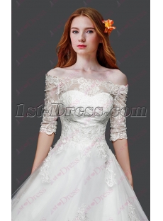 Best Off Shoulder Lace Bridal Gown 2016