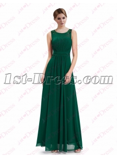 Elegant Green Long Mother of Bride Gown