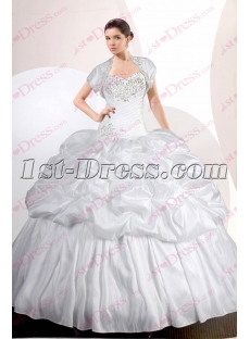 2017 White Quinceanera Dress with Short Jacket