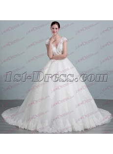 Luxurious Lace Ball Gown Wedding Dress 2017
