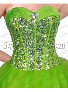 Best Green Jeweled 2017 Quince Gown Dresses