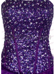 Pretty Purple Ruffled Quinceanera Dresses 2017