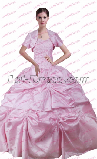 Modest Lilac Quinceanera Dress with Short Jacket