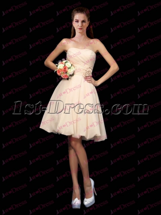 Romantic Pink Taffeta Beach Bridesmaid Dress 2017