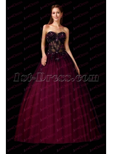 Black Full Length Sexy 2017 Quinceanera Dress