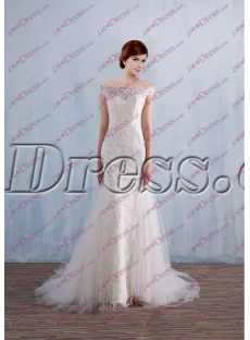 2018 Romantic Vintage Off Shoulder Wedding Dresses with Detachable Skirt