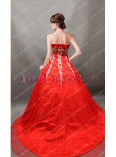 Red Sweetheart Princess Quince Gown 2018