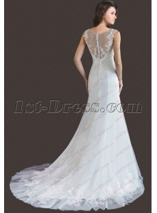 Romantic Sheath Lace 2018 Bridal Gown