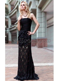 Charming Long Black Mermaid Dress under 100