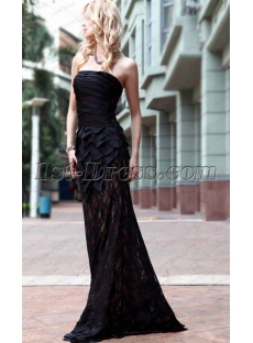 Charming Long Black Mermaid Dress under 100