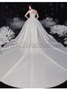 New Modset Ball Gown Bridal Dress with High Neckline
